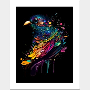 Colorful Abstract Bird Posters and Art